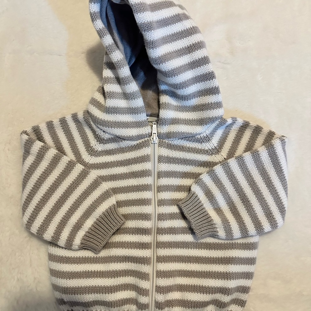 Kissy Kissy Striped Zip Sweater